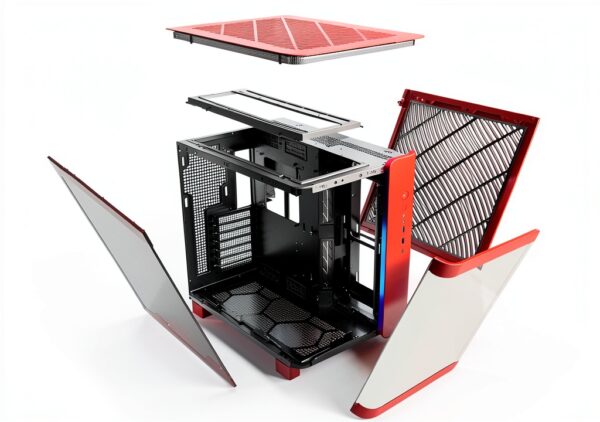 Montech KING 95 Midi-Tower, Tempered Glass, ARGB - rot-5