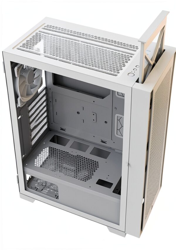 Boitier ATX Montech Air 1000 Lite con pannello vetro Bianco-3