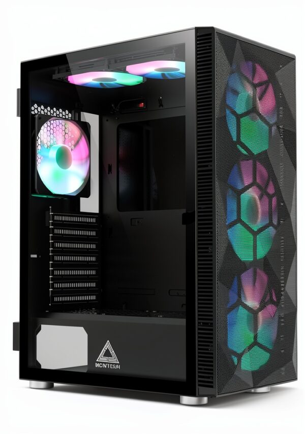 Montech X3 Mesh Midi-Tower, DRGB, Tempered Glass -schwarz-0