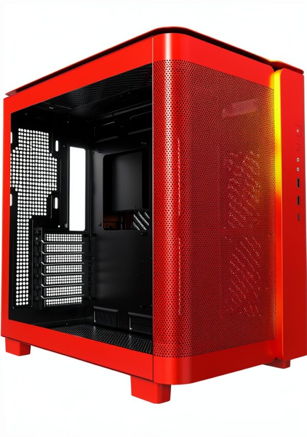 Montech KING 95 Midi-Tower, Tempered Glass, ARGB - rot-6