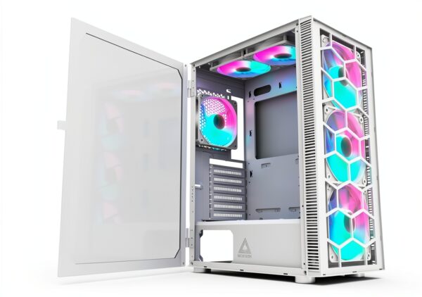Montech X3 Glass Midi-Tower, DRGB, Tempered Glass -weiß-0