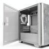 Montech AIR 100 LITE Micro ATX－2ｘVentole silenziose da 120 mm Preinstallate－Design ultra minimale－Pannello frontale in rete－Flusso d'aria elevato－Pannello laterale con porta aperta－Antipolvere, Bianco-0