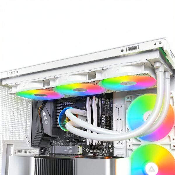 MONTECH LightFlow ARGB 360 CPU Cooler bianco 360 mm Infinity Mirror-4
