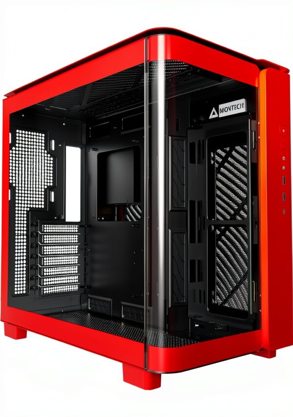 Montech KING 95 Midi-Tower, Tempered Glass, ARGB - rot-0