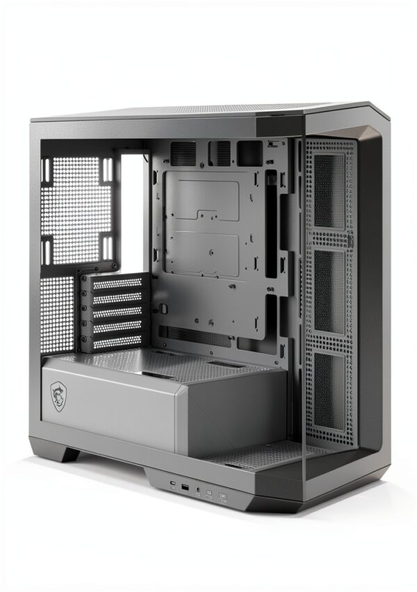 Case PC MSI MAG PANO M100L PZ WHITE Micro-ATX con USB‑C 20Gbps-2