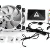Ventola RGB Montech Z3 PRO 120mm, 3 pezzi con controller ARGB bianco-4