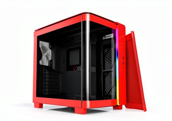 Montech KING 95 Midi-Tower, Tempered Glass, ARGB - rot-1