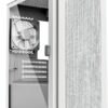 Montech AIR 100 LITE Micro ATX－2ｘVentole silenziose da 120 mm Preinstallate－Design ultra minimale－Pannello frontale in rete－Flusso d'aria elevato－Pannello laterale con porta aperta－Antipolvere, Bianco-2