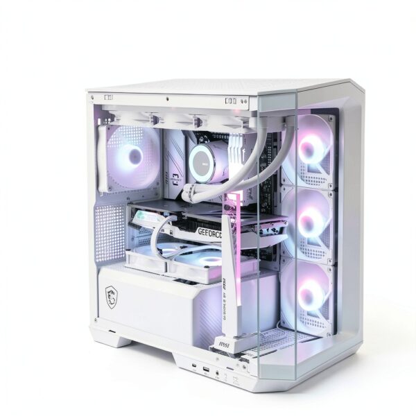 Case PC MSI MAG PANO M100L PZ WHITE Micro-ATX con USB‑C 20Gbps-1