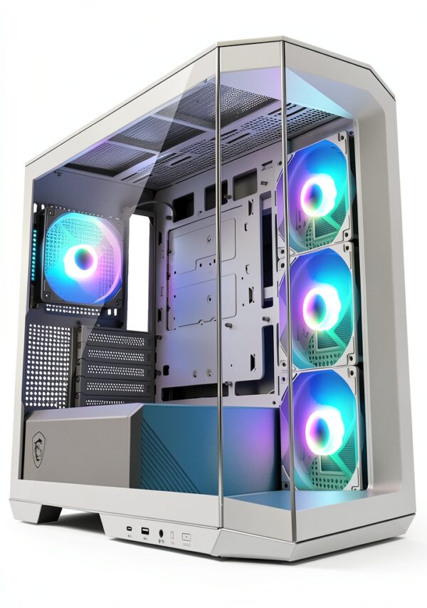 Case PC MSI MAG PANO M100L PZ WHITE Micro-ATX con USB‑C 20Gbps-0