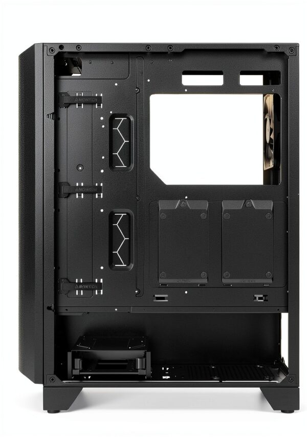 Montech SKY ONE Lite Midi Tower con Vetro Temperato Nero 50x50x28 cm-3