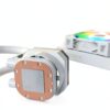 MONTECH HyperFlow Digital 240 - Raffreddatore a liquido CPU, 240 mm AIO con pompa da 3100 RPM, ventole ARGB E28 da 2 x 120 mm, display digitale in tempo reale, supporto Intel e AMD, colore: Bianco-6