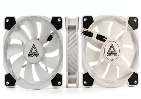 Ventola RGB Montech Z3 PRO 120mm, 3 pezzi con controller ARGB bianco-1