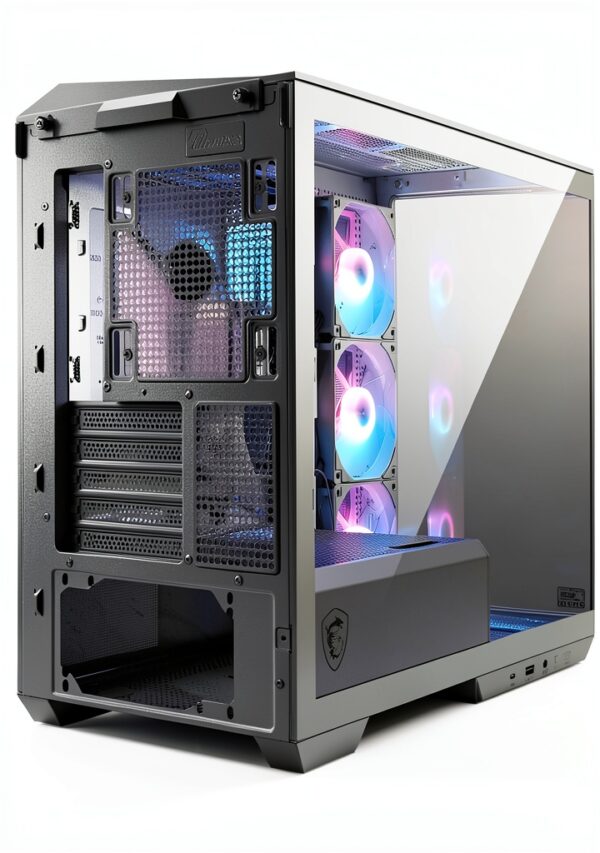 Case PC MSI MAG PANO M100L PZ WHITE Micro-ATX con USB‑C 20Gbps-5