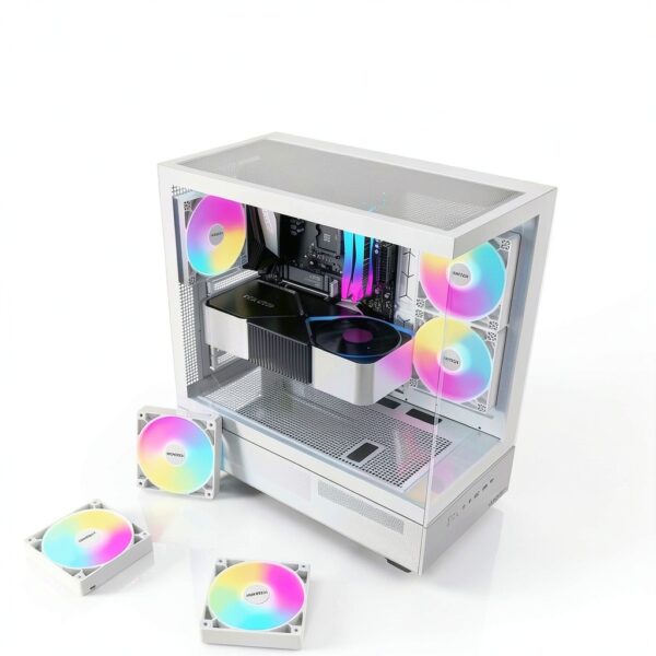 Ventola Montech GF120 PWM ARGB 120mm Bianco 3 in 1 Kit-3