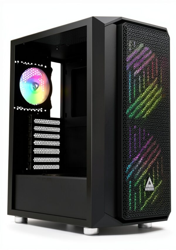 MONTECH AIR X Case Midi-Tower Nero con Vetro e ARGB-0