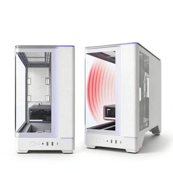 MONTECH King 15 Micro-ATX PC Case con Vetro Curvo e Raffreddamento-3