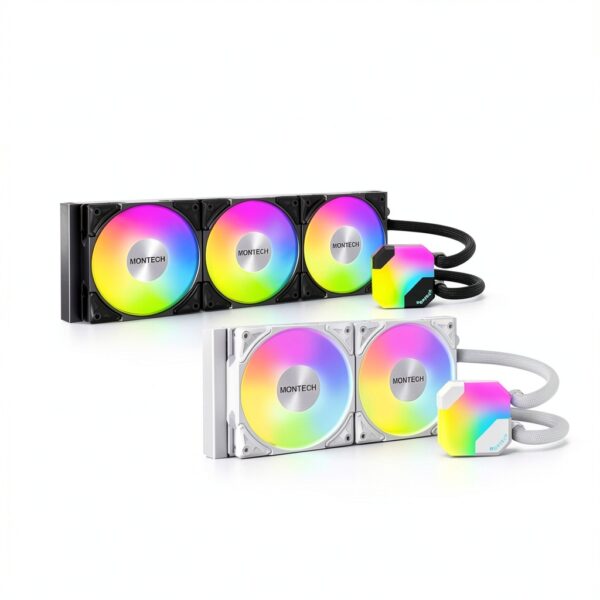 Kit Watercooling AIO Montech HyperFlow RGB - 360mm (Blanc)-1