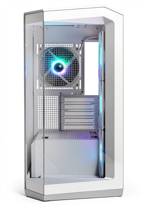 Case PC MSI MAG PANO M100L PZ WHITE Micro-ATX con USB‑C 20Gbps-6