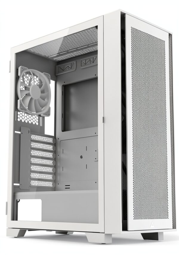 Boitier ATX Montech Air 1000 Lite con pannello vetro Bianco-0