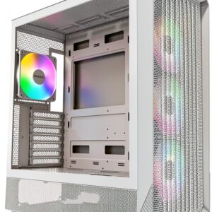 Montech X5 PC-Geh?use, Midi-Tower, E-ATX, ARGB, Tempered Glass - wei?-0