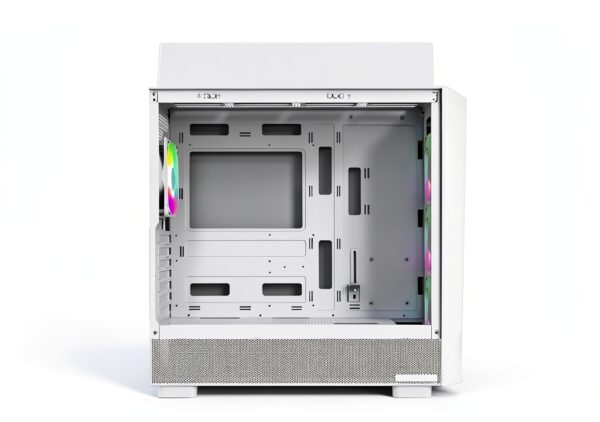 Montech X5 PC-Geh?use, Midi-Tower, E-ATX, ARGB, Tempered Glass - wei?-5