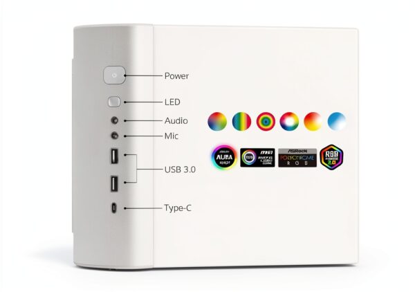 Montech KING 95 PRO Midi-Tower con vetro temperato e ARGB bianco-5