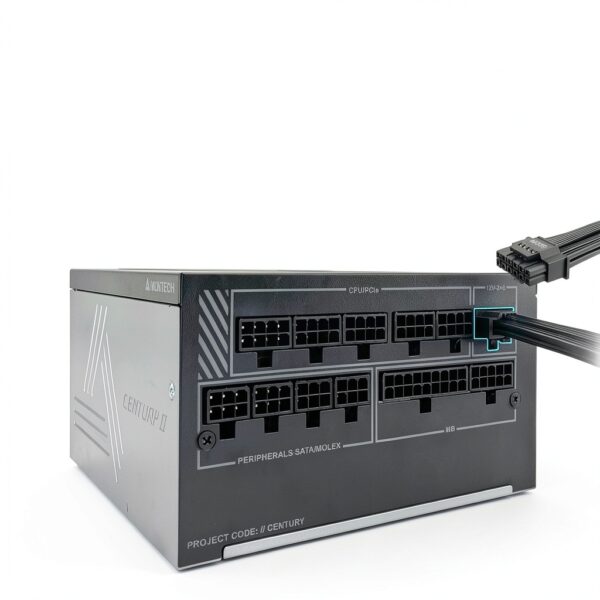 MONTECH CENTURY II - Alimentatore da gioco ATX di fascia alta da 1050 W, 80 Plus Gold & Cybenetics Platinum, completamente modulare, ATX 3.1 e PCIe 5.1, con cavo 12 V-2 x 6-3