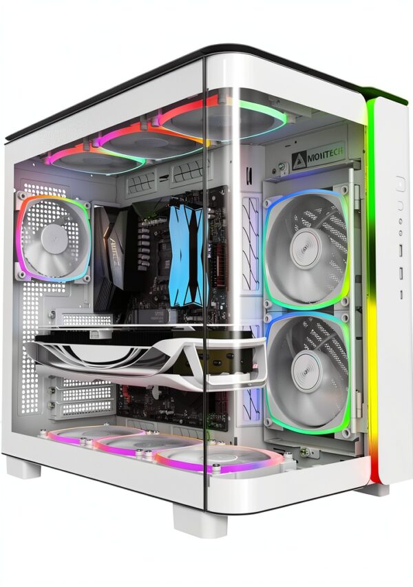 Montech KING 95 PRO Midi-Tower con vetro temperato e ARGB bianco-1