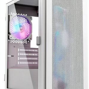 Montech Air 100 ARGB Mini-Tower Bianco con Vetro Temperato-0