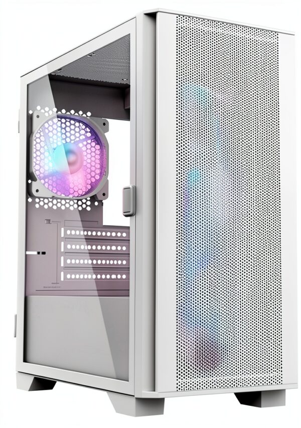 Montech Air 100 ARGB Mini-Tower Bianco con Vetro Temperato-0
