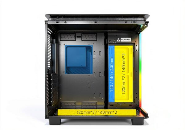 Montech KING 95 Midi-Tower con Vetro Temperato e Illuminazione RGB --2